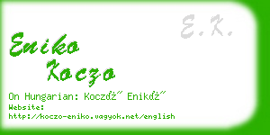 eniko koczo business card